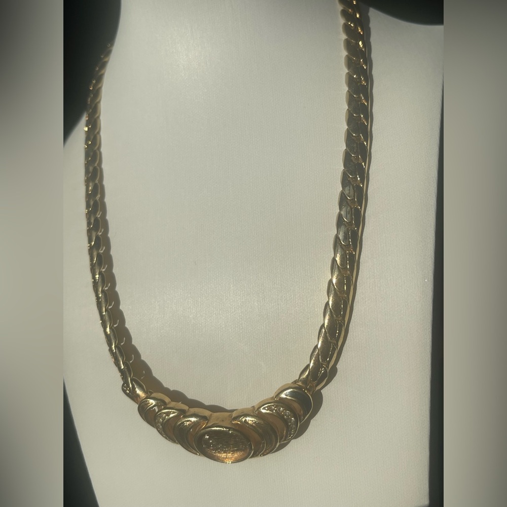 Dior Gold Braided Necklace with Intricate Design